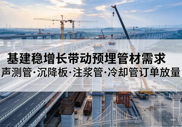 海林基建稳增长带动预埋监测管材需求，声测管、沉降板、注浆管订单持续放量